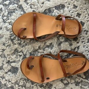 Women's Brown Leather Sandals
